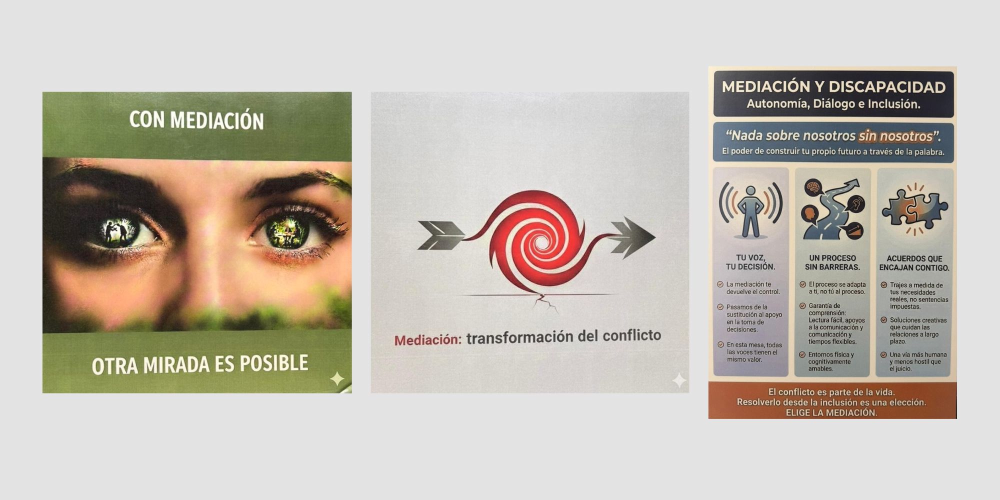 Ganadores del I Concurso de Carteles "Mediación: otra mirada"