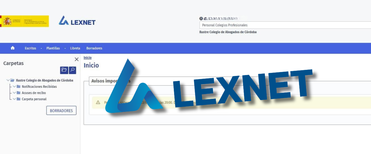 Traslado de la comunicación del Secretario Coordinador sobre las notificaciones vía LexNET durante los meses de agosto y septiembre