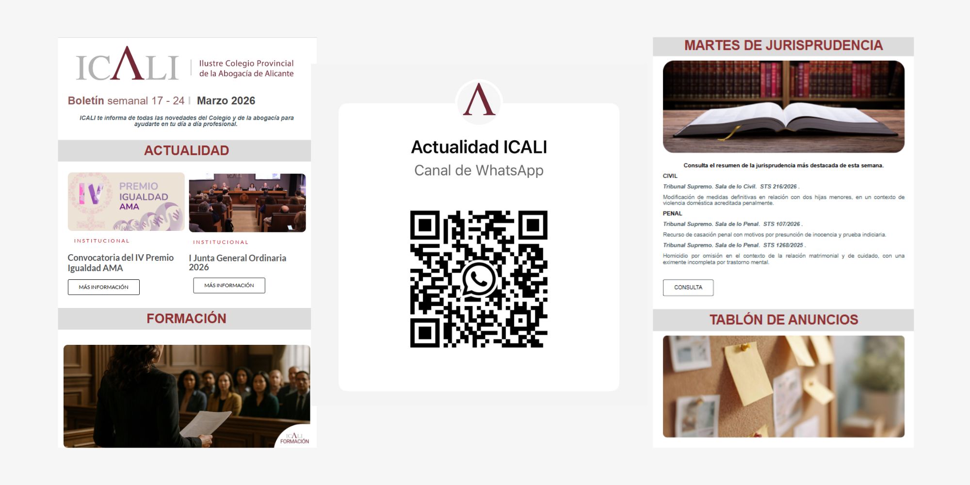 Toda la actualidad del ICALI en nuevos canales de comunicación