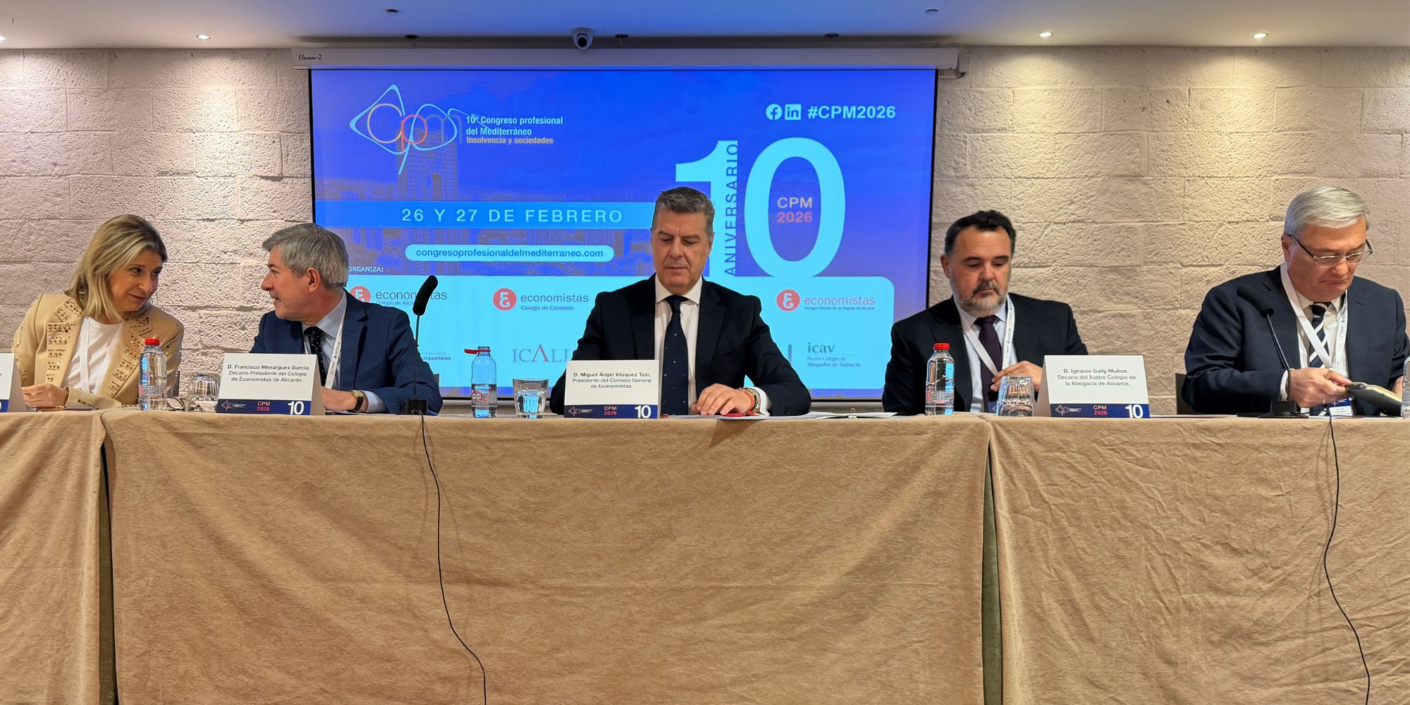 El decano del ICALI participa en la inauguración del X Congreso Profesional del Mediterráneo