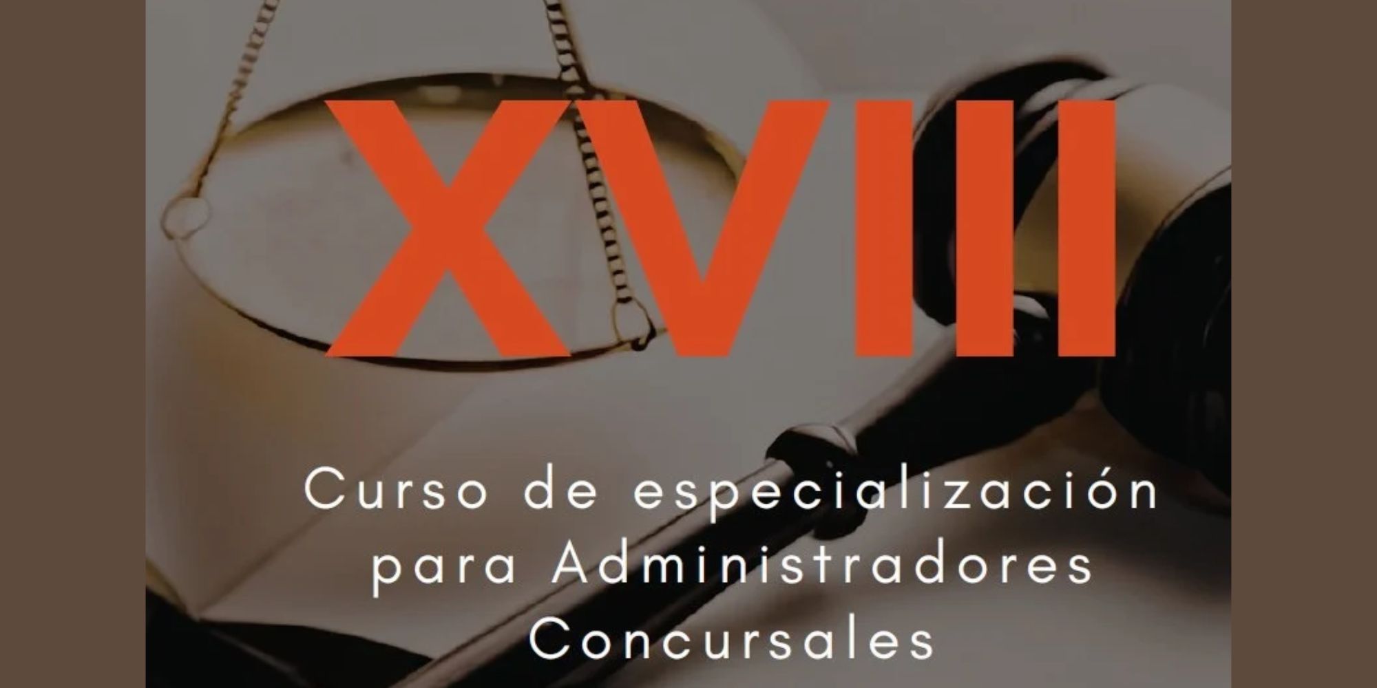 XVIII Curso de Especialización para Administradores Concursales