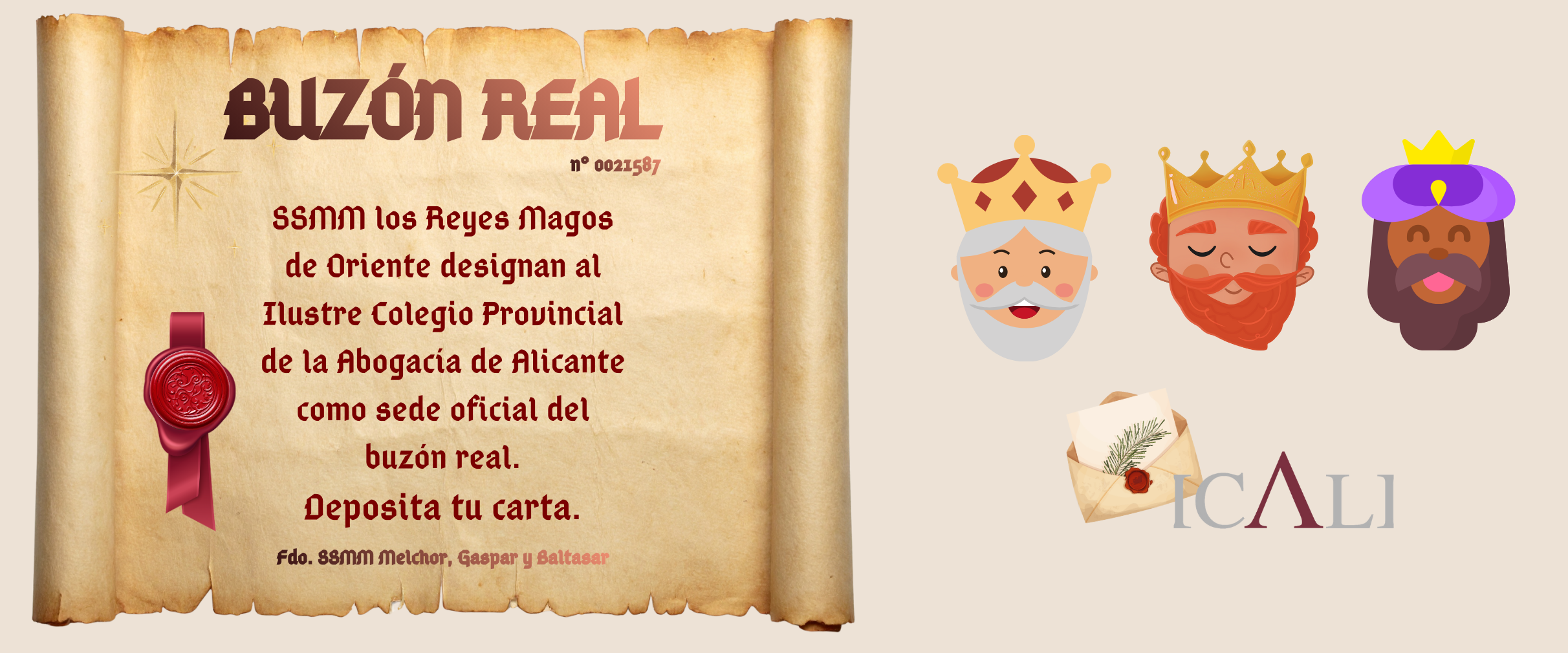 Recepción de cartas a SSMM los Reyes Magos de Oriente